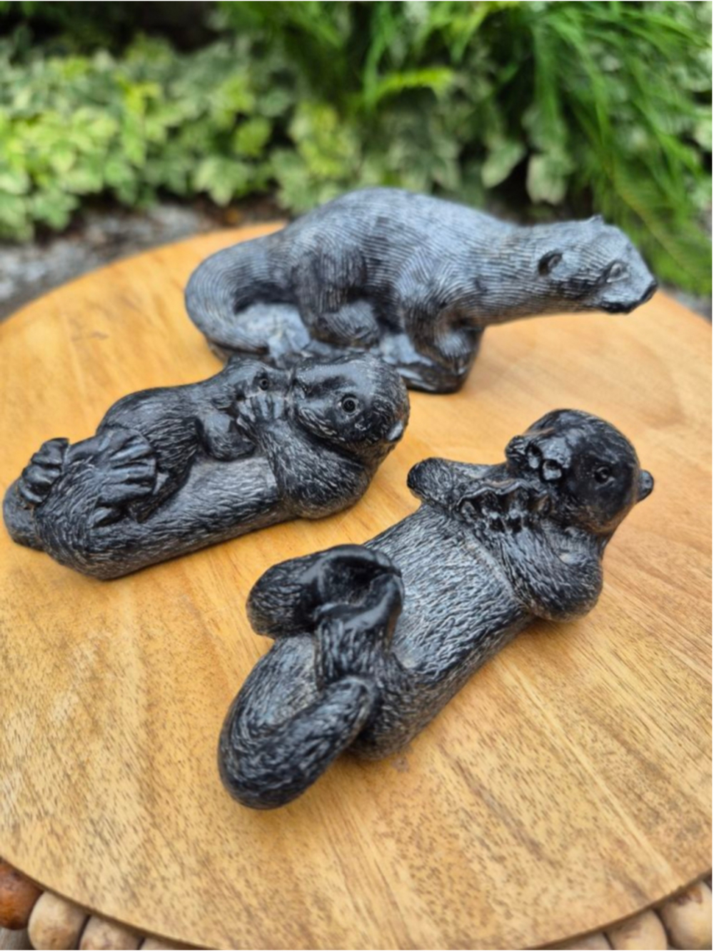 Vintage Wolf Original Sea Otter Family Sculptures - Mint Condition Set of 3